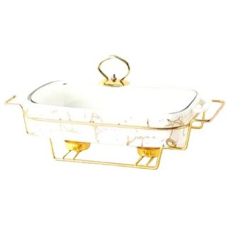 Semmi Fashion Store Johannesburg Lavish White and Gold Marble Food Warmers 540