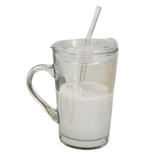 Semmi Fashion Stores Johannesburg Amber Glass Mug with Bamboo Lid and Straw R85