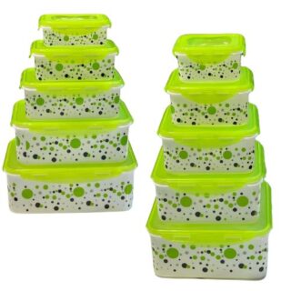 Green 5 Piece Lunch Box Set