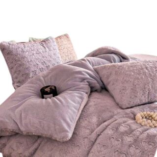 5-Piece Love Velvet Warm Duvet Bedding Cover Set