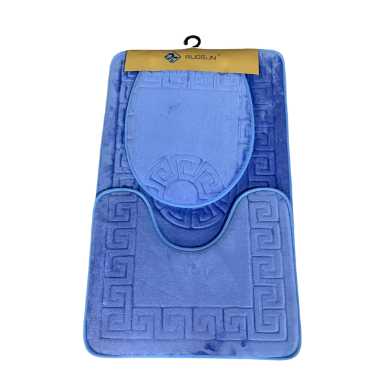 3Pieces Grey Bathroom Mat Set - Image 5