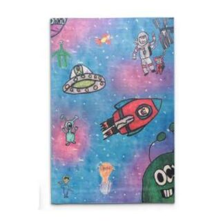 Big Baby Boy Astronaut Mat - Kids Playroom Rug Carpet