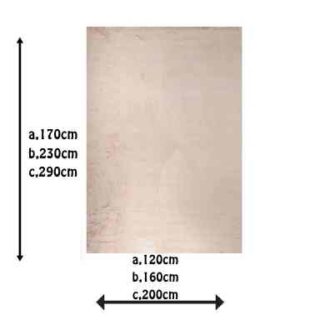 Beige Mat/Rug Faux Fur Carpet - Super Soft