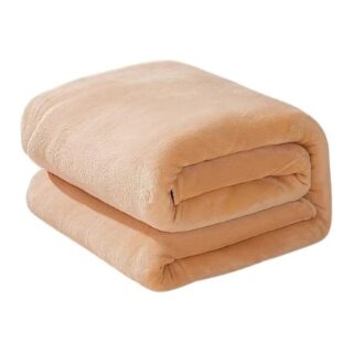 Fleece Throw Warm Winter Flannel Beige