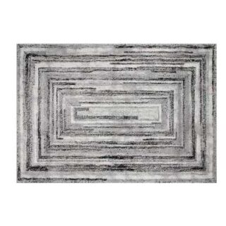 Mat/Rug/Carpet - Durable Grey and White Lounge/Bedroom Rug